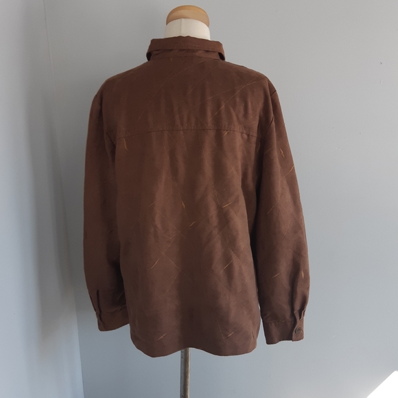 Soft Works long sleeves Women's Button Down Shirt Size 16, brown looks new - Picture 2 of 9